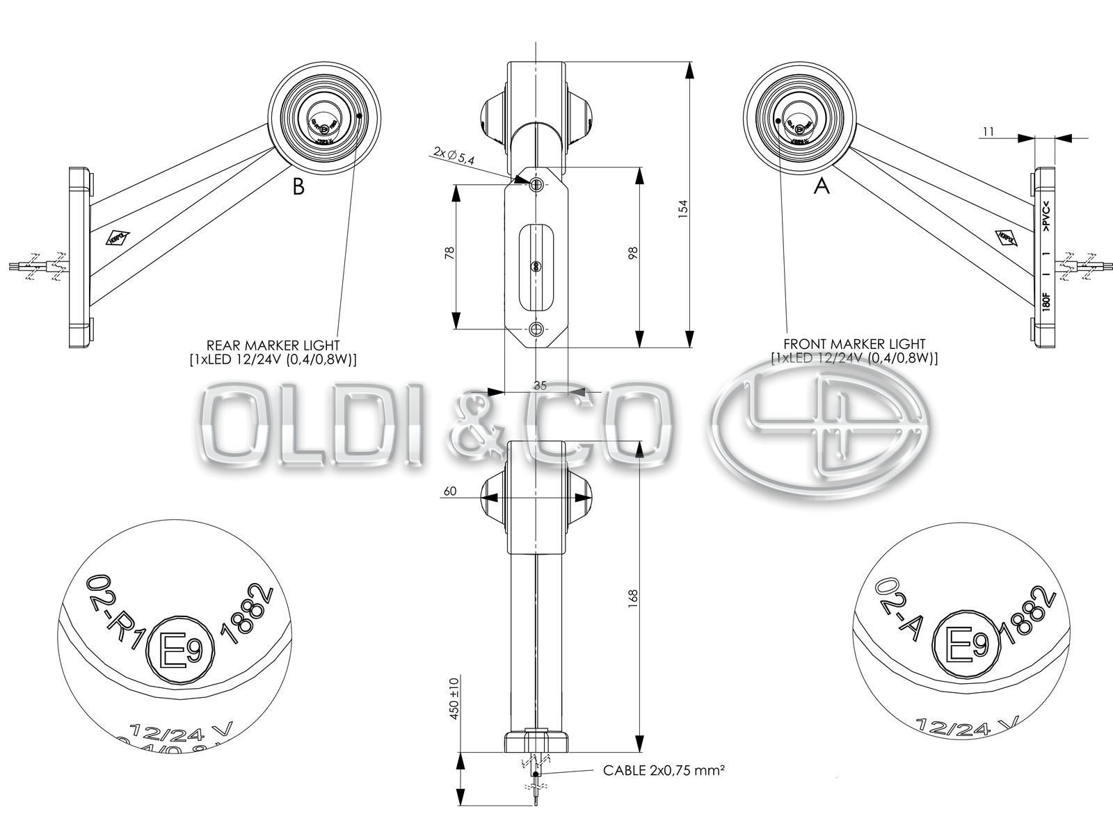 13.003.24531 / 
       
                          Outline marking light, LED